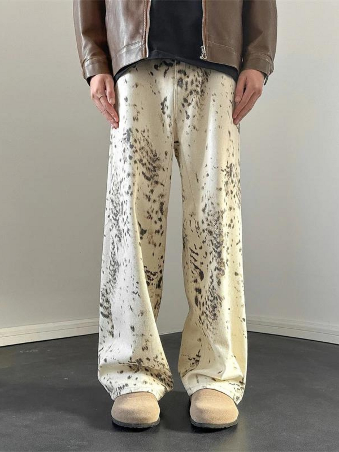 Leopard Baggy Jeans